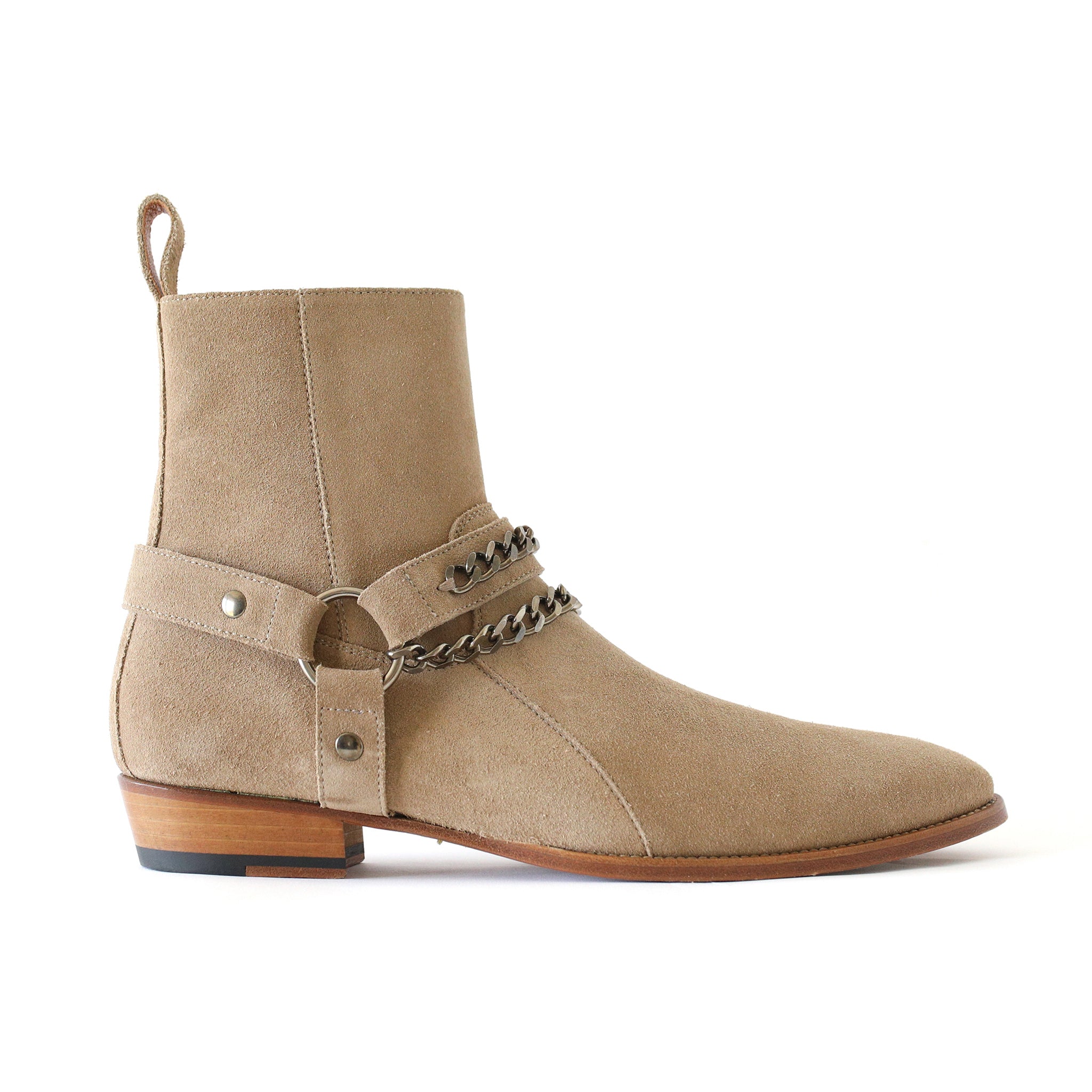 THE BEIGE HENRIK HARNESS BOOTS