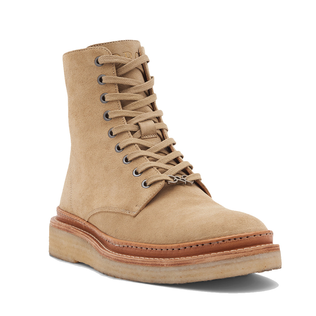 THE BEIGE MARINI COMBAT BOOTS