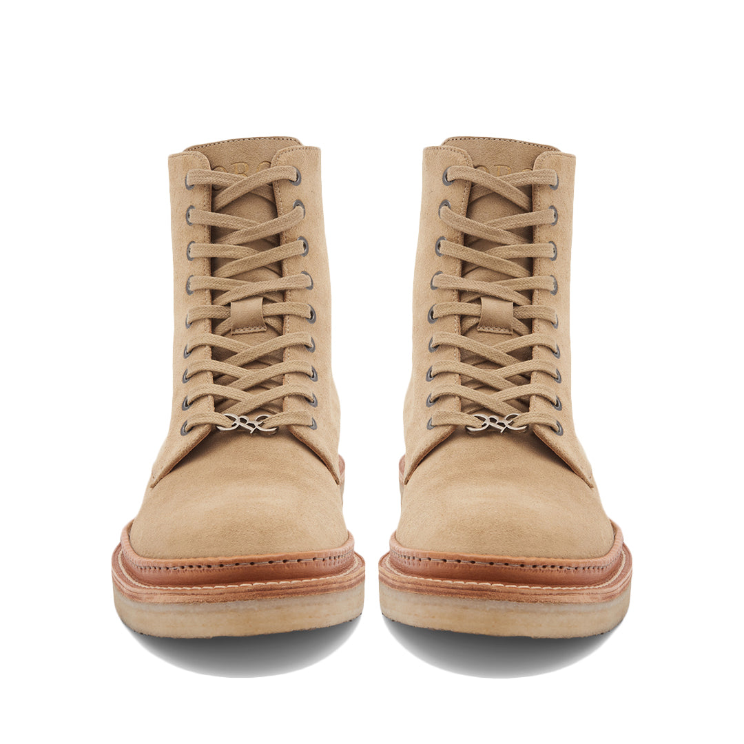 THE BEIGE MARINI COMBAT BOOTS