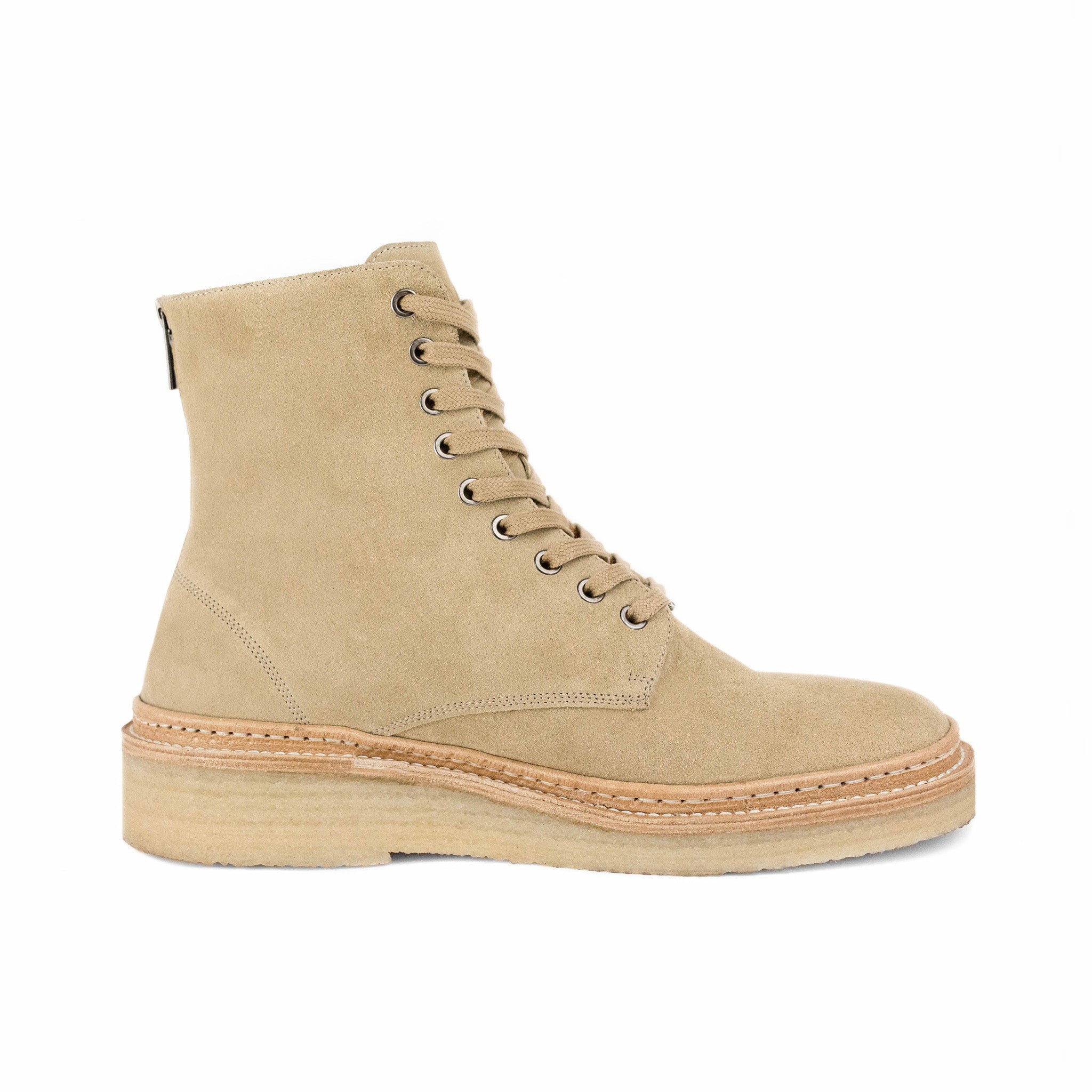 THE BEIGE MARINI COMBAT BOOTS