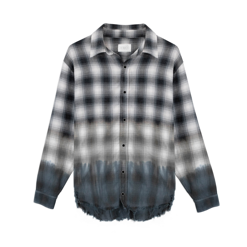 HIGH-END FLANNELANA WOOL SLIT LONG SHIRTS | CTHY