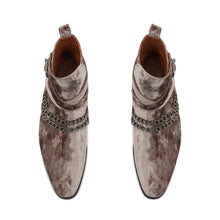 THE CHAIN REGGIO VELVET JODHPUR BOOTS