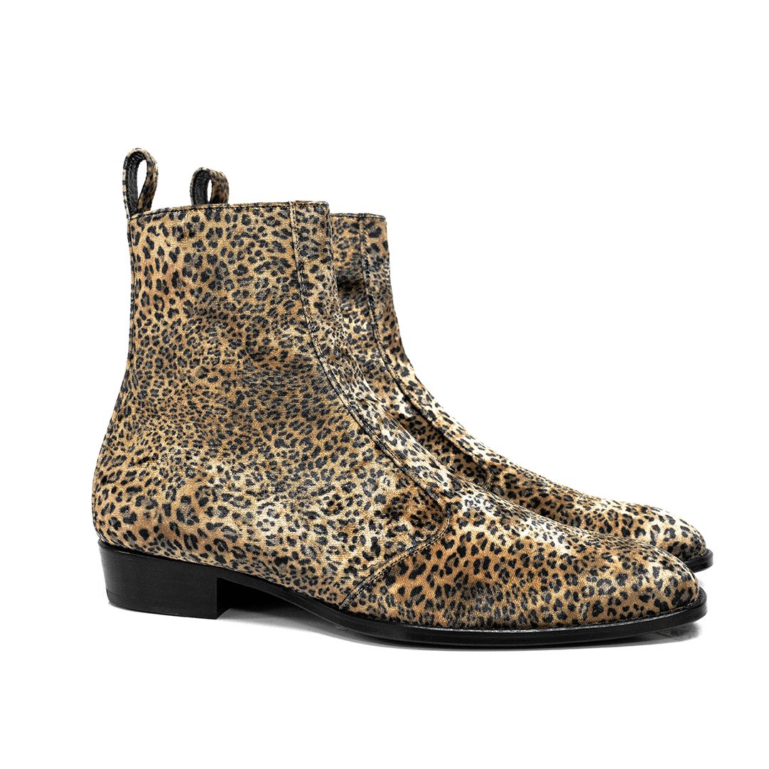 THE LEO VELVET SIDEZIP BOOTS