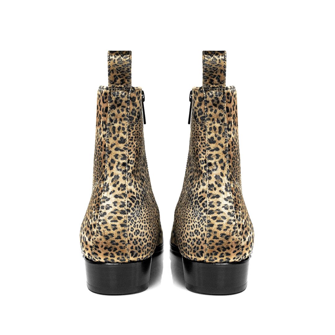 THE LEO VELVET SIDEZIP BOOTS