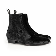 THE ONYX REGGIO VELVET SIDEZIP BOOTS