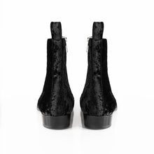 THE ONYX REGGIO VELVET SIDEZIP BOOTS