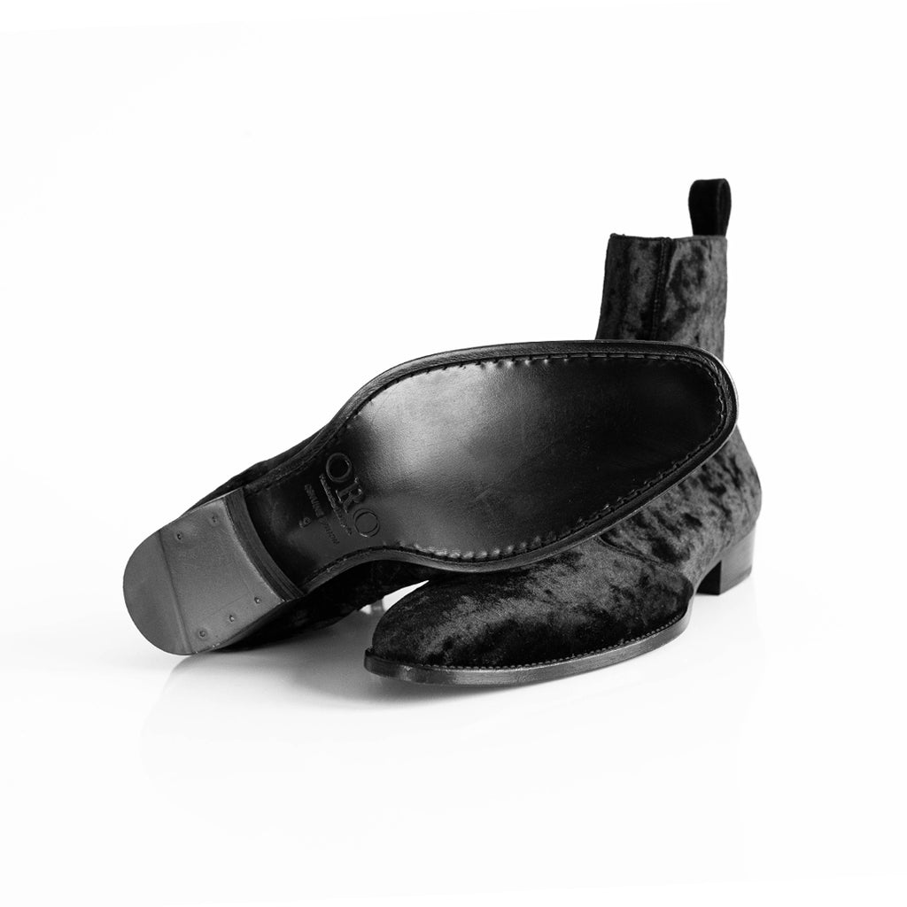 THE ONYX REGGIO VELVET SIDEZIP BOOTS | ORO Los Angeles