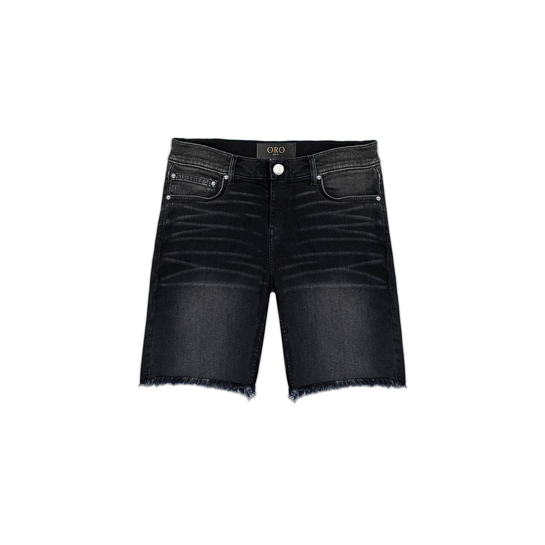 THE BLACK REGENT DENIM SHORTS | ORO Los Angeles THE BLACK REGENT DENIM SHORTS | ORO Los Angeles