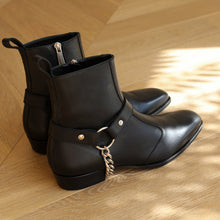 THE LEATHER GINZA HARNESS BOOTS