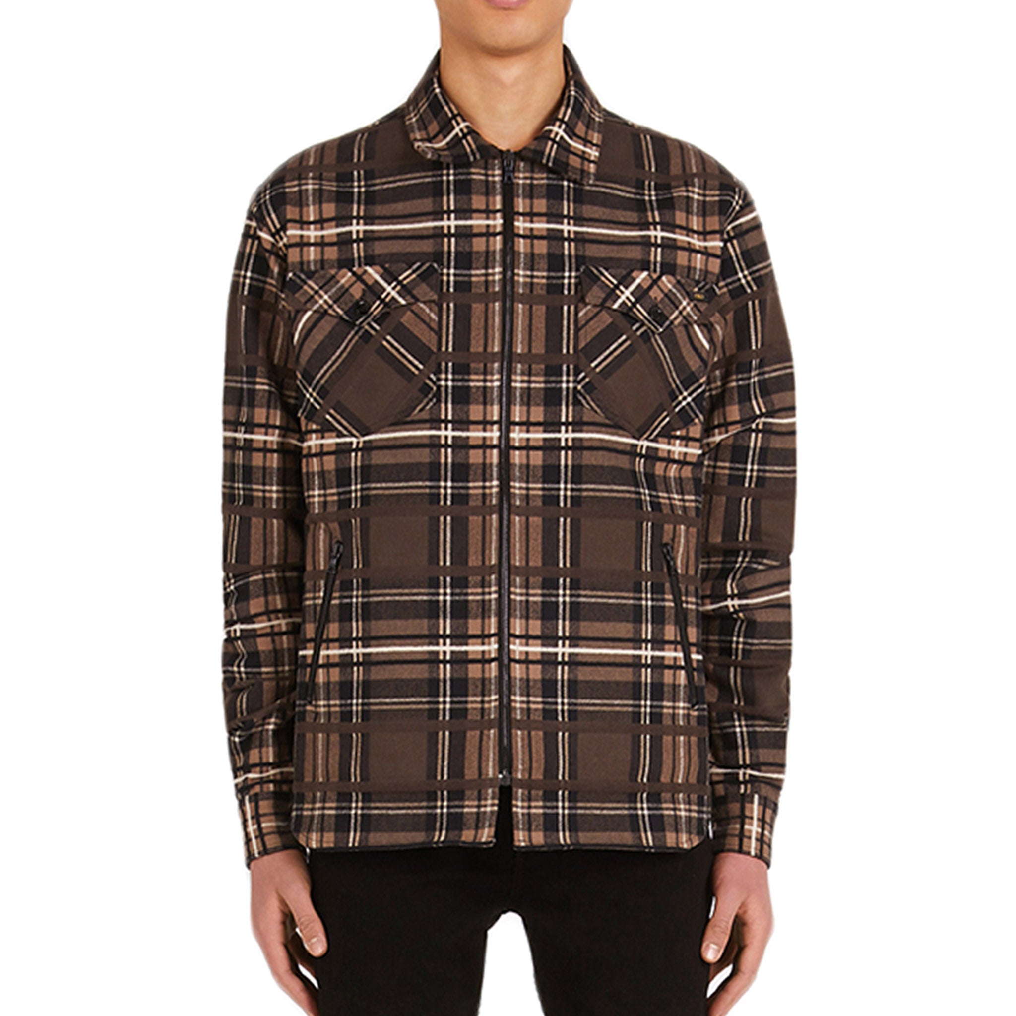 THE EMI ZIPPER PLAID SHIRT