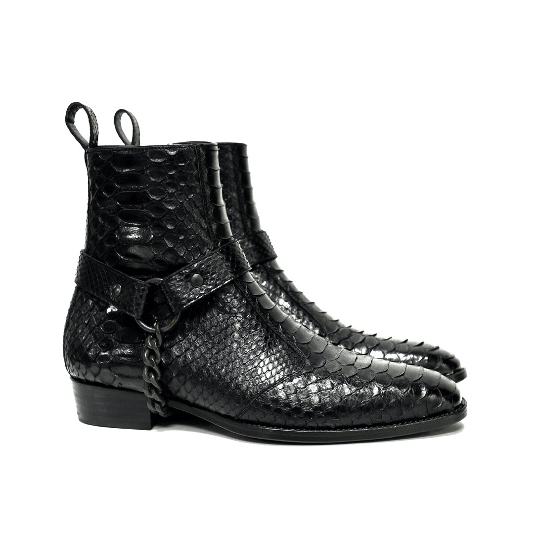 THE GINZA PYTHON HARNESS BOOTS