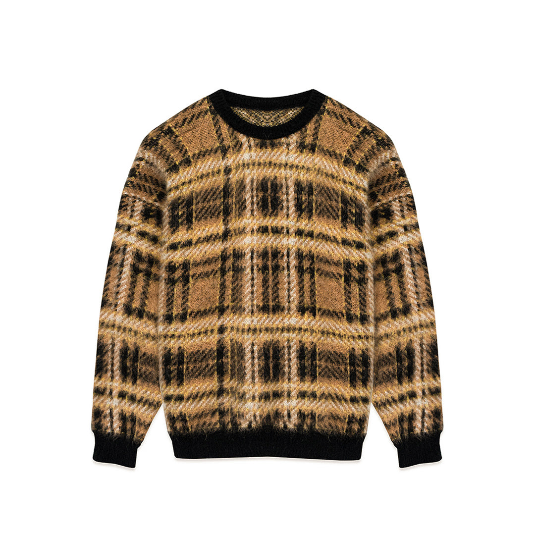 THE PLAID KNIT CREWNECK