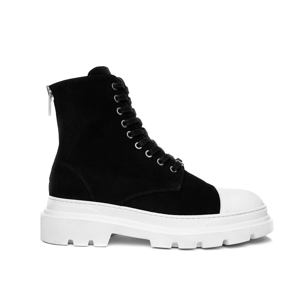 Chanel Black Velvet Mid Calf Boots Size 36.5 Chanel