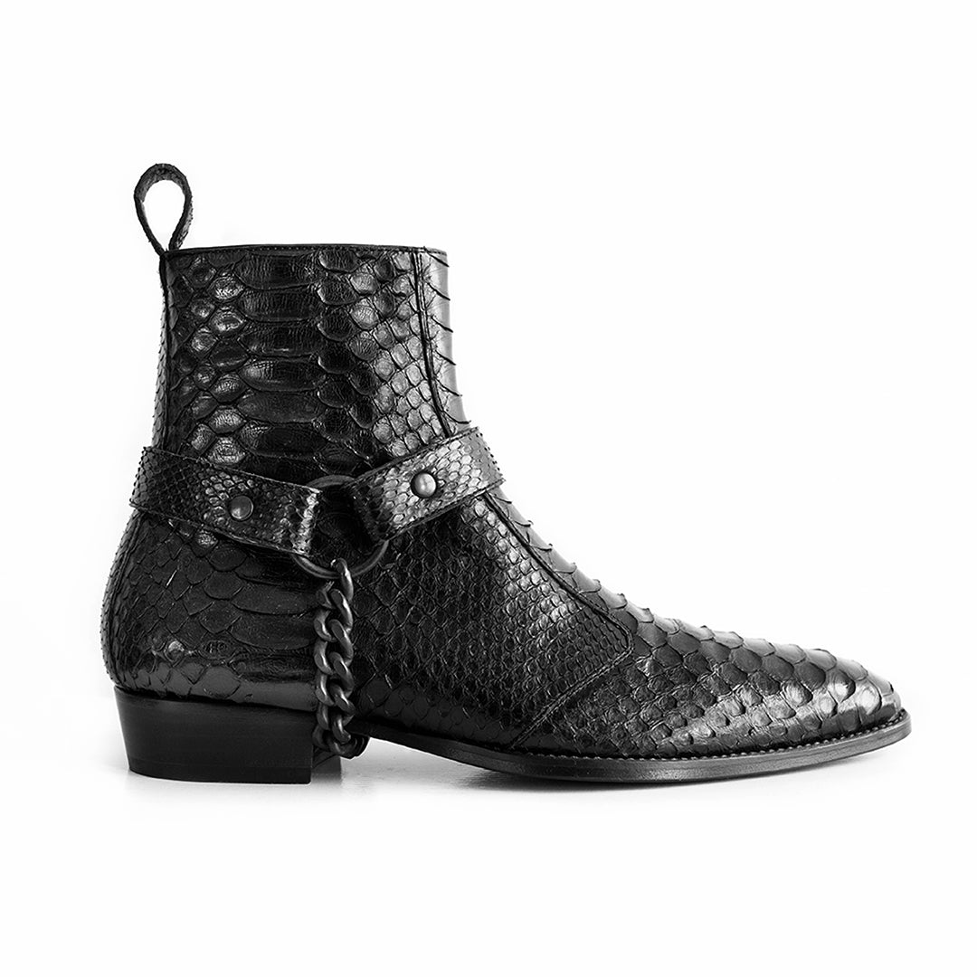 THE GINZA PYTHON HARNESS BOOTS