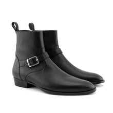 THE LEATHER MADRID STRAP BOOTS