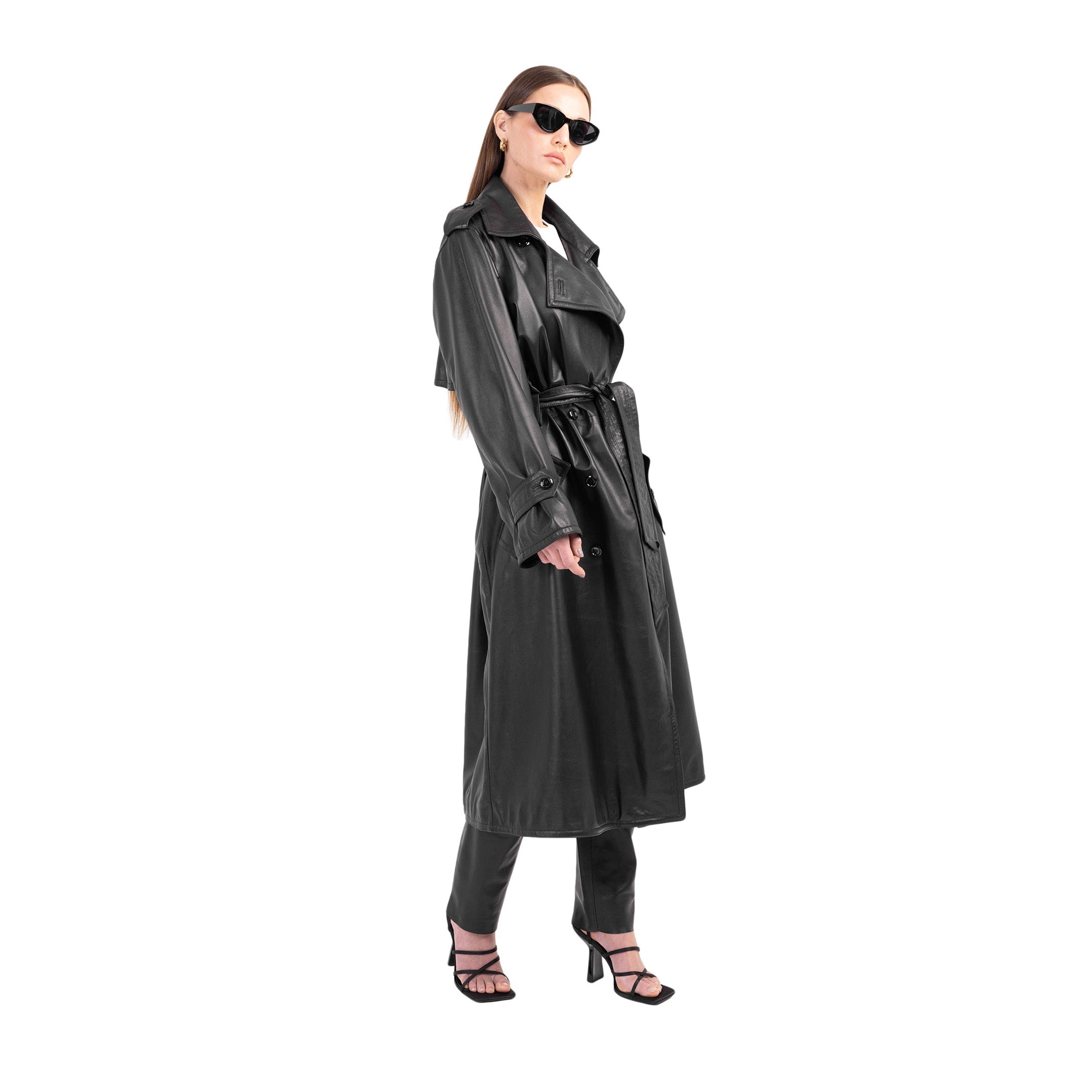 THE LEATHER TRENCH COAT